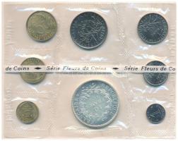 Franciaország 1973. 1c-10Fr (8xklf) forgalmi sor eredeti karton dísztokban és fóliacsomagolásban, kö...