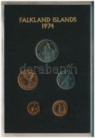 Falkland-szigetek 1974. 1/2c-10c (5xklf) forgalmi sor műanyag tokban T:BU Falkland Islands 1974. 1/2 Cent - 10 Cents (5xdiff) coin set in plastic case C:BU