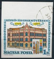 1978 200 éves a Képző- és Iparművészeti Szakközépiskola ívszéli vágott bélyeg