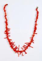 Korall nyaklánc, h: 48 cm