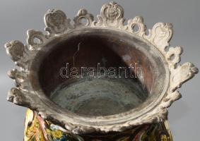 Josef Steidl Znaim (feltehetően) lámpatest alj, sérült szerelékkel, m: 38 cm