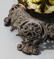 Josef Steidl Znaim (feltehetően) lámpatest alj, sérült szerelékkel, m: 38 cm