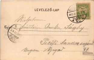 1902 Budapest VIII. Rákóczi tér, Vásárcsarnok, Friedmann Adolf üzlete. Divald Károly 640. sz. (EK)