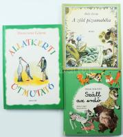3 db könyv - Zelk Zoltán: Száll az erdő; Bella István: A zöld pizsamabéka; Devecseri Gábor: Állatkerti útmutató. Kiadói kartonált kötés, kötéseken kisebb hibákkal.
