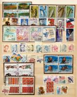 USA 1910-1990 Gyűjtemény többletpéldányokkal 1.684 db bélyeg 12 lapos, nagyalakú berakóban