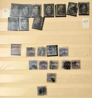 USA 1.400 db bélyeg a klasszikusoktól kezdődően kb 1900-ig, 12 lapos, nagyalakú berakóban jó értékek...