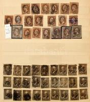 USA 1.400 db bélyeg a klasszikusoktól kezdődően kb 1900-ig, 12 lapos, nagyalakú berakóban jó értékek...