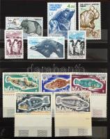 Francia Antarktisz gyűjtemény a kezdetektől 1996-ig 8 lapos közepes berakóban jobb sorokkal és 1 blo...