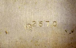 Monogramos ezüst (Ag) tárca, jelzett, bruttó 107g