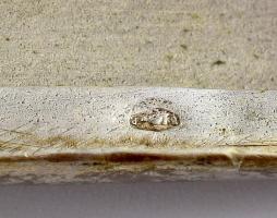 Monogramos ezüst (Ag) tárca, jelzett, bruttó 107g