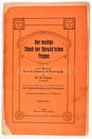 R. H. Francé: Der heutige Stand der Darwin'schen Fragen. Eine Wertung der neuen Tatsachen und Anschauungen. Leipzig, 1907, Thod. Thomas. Német nyelven. Kiadói papírkötés, sérült, hiányos borítóval, sérült, hiányzó gerinccel.