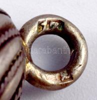 cca 1850 4 darab Ezüst (Ag) pitykegomb, jelzett, nettó 8,1g
