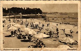 1937 Balatonalmádi, Fövenyfürdő, strand (fl)