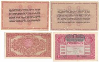 1917. 2K zöld "DEUTSCHÖSTERREICH" felülbélyegzéssel + 1920. 2K csillagos sorszámmal + 1946...