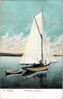 Balatonfüred, Vitorlás a Balatonon. Balázsovich Gyula fényképész kiadása (Rb)