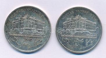 1992. 200Ft Ag "MNB" (2x) T:AU patina
Adamo F13