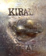 cca 1840 Király József (1832-) ötvös által készített 2 darab ezüst (Ag) pitykegomb, jelzett, az alko...