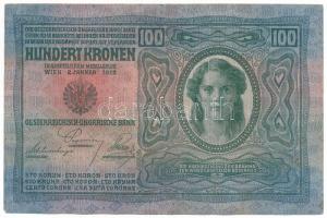 1912. 100K felülbélyegzés nélkül "1865 55354" T:F, tűlyuk
Adamo K28