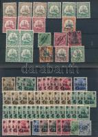 198 db német gyarmati bélyeg 6 stecklapon