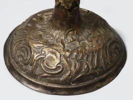 cca 18. sz. vége, 19. sz. eleje, Katolikus tömjéntartó, füstölő, sérüléssel, m: 16 cm
