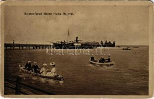 1913 Balatonfüred, kikötő Helka gőzhajóval (EM)