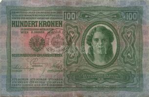1912. 100K román ellenbélyegzővel T:II- kis sarokhiány