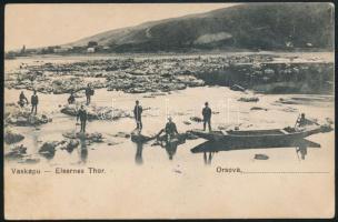 1917 Tábori posta Vaskapu képeslap Temesvárra küldve "K.u.k. Sschiffberge Kommando" , &quo...