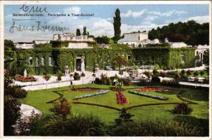 1934 Balatonfüred, park részlet a Tibor fürdővel (EK)