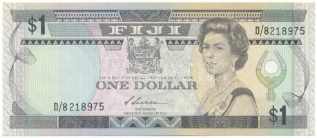 Fidzsi-szigetek DN(1987) 1$ "D/8 218975" T:AU Fiji ND(1987) 1 Dollar "D/8 218975" C:AU Krause P#86a