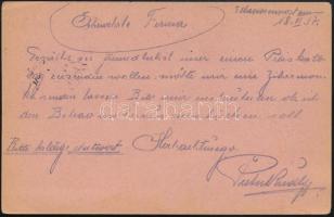 1917 Tábori posta levelezőlap / Field postcard "HADTÁP-POSTAHIVATAL / 115" , "K. u. k...