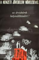 cca 1970-80 A nemzeti jövedelem növelésével az árvízkárok helyreállításáért! Plakát, papír, Vajda L. jelzéssel a plakáton, Offset Nyomda, kiadja MSZMP KB Agitprop Osztálya, feltekerve, kissé sérült, 96×67 cm