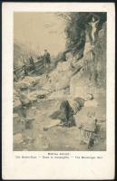 1918 Tábori posta képeslap Bécsbe küldve / Field postcard to Vienna piros / red "K.u.k. Werftko...