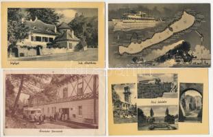 21 db MODERN magyarországi város képeslap (Képzőművészeti Alap) / 21 modern Hungarian town postcards (1950s)