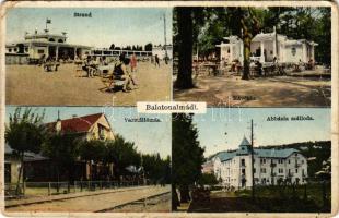 1941 Balatonalmádi, Strand, kávéház, vasútállomás, Abbázia szálloda (fa)