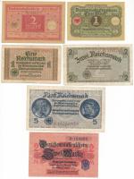 Német Birodalom 1914. 2M + Németország / Weimari Köztársaság 1920. 1M + 2M + Német Harmadik Birodalom / Német megszállt területek DN(1940-1945) 1M + 2M + 5M T:AU-VG German Empire 1914. 2 Mark + Germany / Weimar Republic 1920. 1 Mark + 2 Mark + German Third Empire / German Occupied Territories ND(1940-1945) 1 Reichsmark + 2 Reichsmark + 5 Reichsmark C:AU-VG