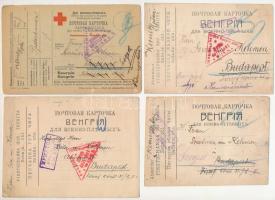 1916-1917 8 db RÉGI első világháborús orosz-magyar hadifogoly levelezőlap, vegyes minőségben / 8 pre...