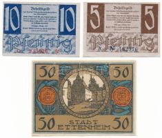 Németország / Weimari Köztársaság 1922. 50pf szükségpénz + Németország / Szövetséges megszállás 5pf + 10pf "Behelfsgeld" szükségpénzek T:XF,F Germany / Weimar Republic 1922. 50 Pfennigs necessity money (notgeld) + Germany / Allied Occupation 1947. 5 Pfennigs + 10 Pfennigs "Behelfsgeld" necessity money (notgeld) C:XF,F