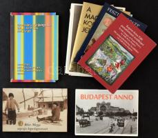 11 db MODERN magyar művészet és kultúra képeslapfüzet, tokban / 11 modern Hungarian art and culture postcard booklets in cases