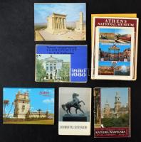 11 db MODERN külföldi művészet és kultúra, nevezetességek képeslapfüzet, tokban / 11 modern foreign art and culture postcard booklets in cases