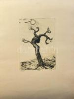 Sánta István (1957-): Életet! (1982). Rézkarc, papír. Jelzett. 29×20 cm