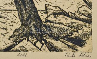 Sánta István (1957-): Életet! (1982). Rézkarc, papír. Jelzett. 29×20 cm