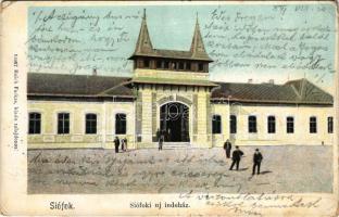 1904 Siófok, Új indóház, Vasútállomás. Reich Farkas kiadása (EB)