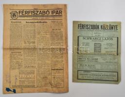 1930, 1948 A Férfiszabó Ipar és a Férfiszabók Közlönye című újságok 1-1 db száma