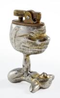 Figurális fém öngyújtó, javított, m: 9 cm