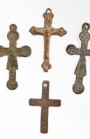 cca 18-9. sz., 6 darab rózsafüzér kereszt, h: 4 cm alatt