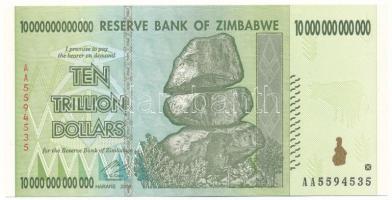 Zimbabwe 2008. 10.000.000.000.000D T:AU Zimbabwe 2008. 10.000.000.000.000 Dollars C:AU Krause P#88