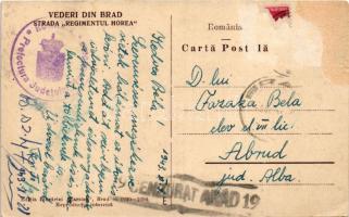 1943 Brád, Strada Regimentul Horea / utca / street view (Rb)