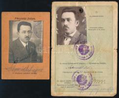 1948 Magyar Waggon és Gépgyár Rt. Győr fényképes igazolványa + útlevél fényképes oldala