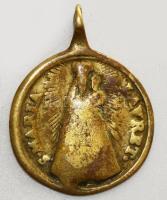 cca 18.sz, 5 darab kegytárgy medál, h: 4 cm alatt