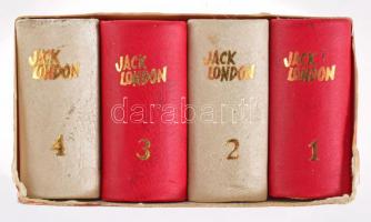 Jack London 1-4. 4 db minikönyv, kiadói műbőr kötés, papír tékában, jó állapotban.